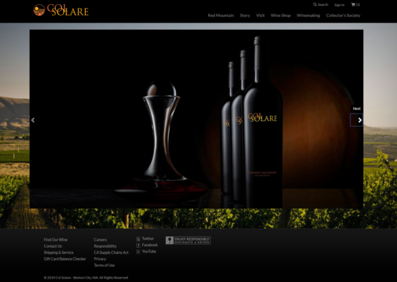Ste. Michelle Wine Estates Website Homepage