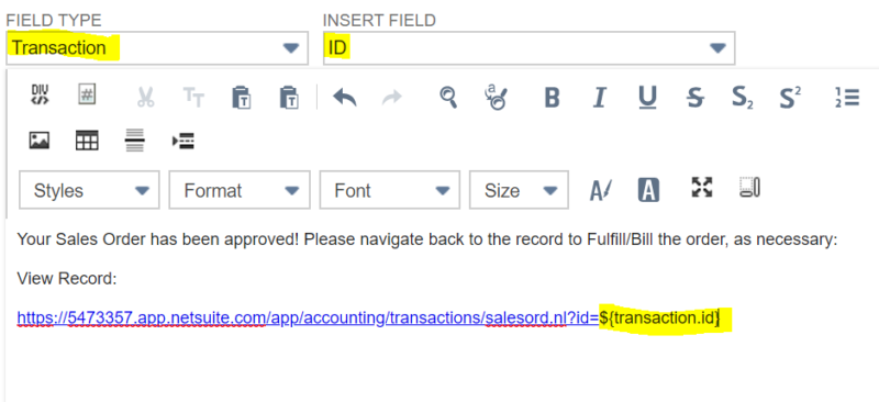 Customizing Transaction Email Templates to “Include Transaction” - RSM ...
