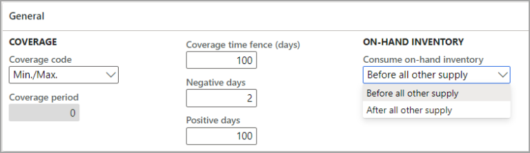 Coverage Items Dynamics 365 Item Coverage Settings for Master Planning- RSM Technology