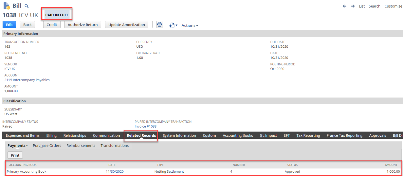 Netting in NetSuite Release 2020.2 RSM Technology Blog