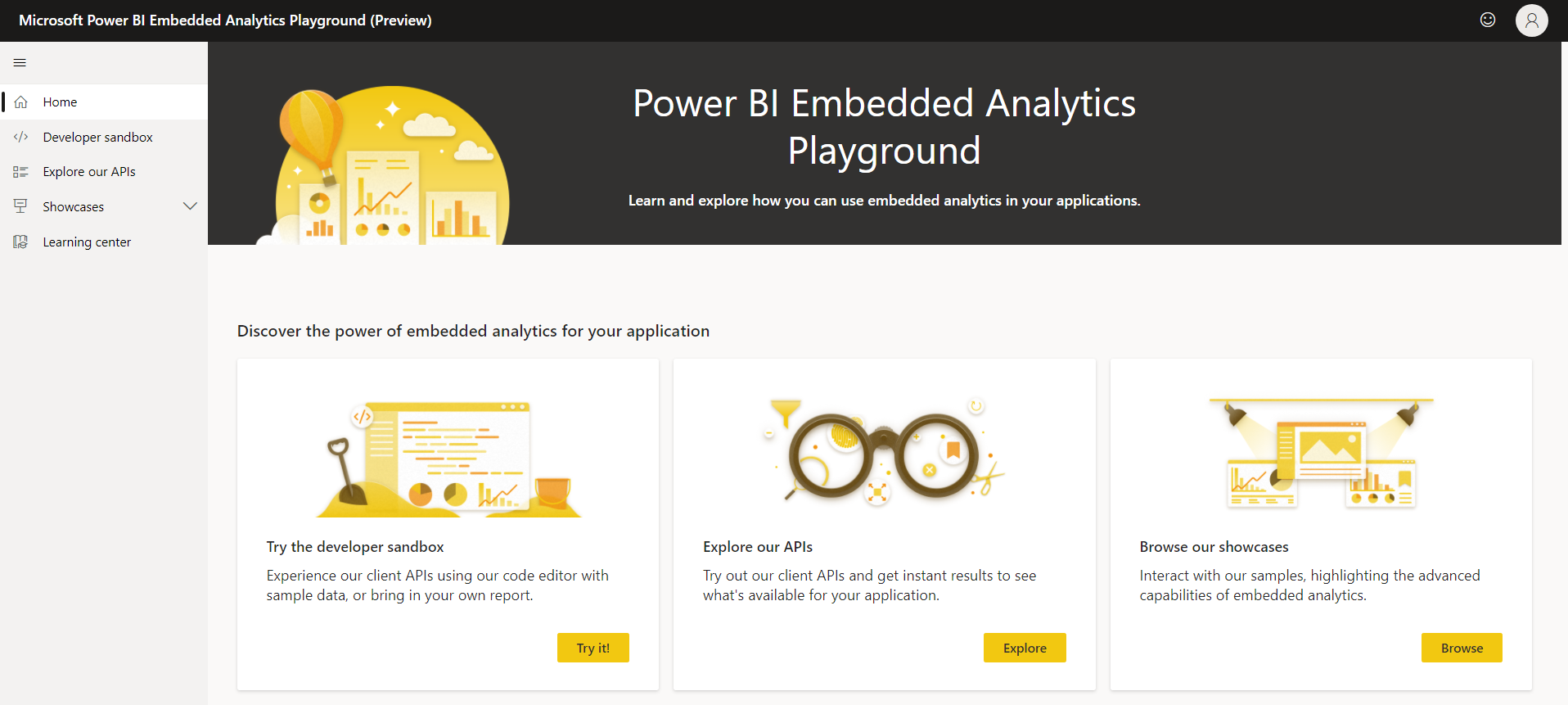 Power BI Embedded Analytics Playground 