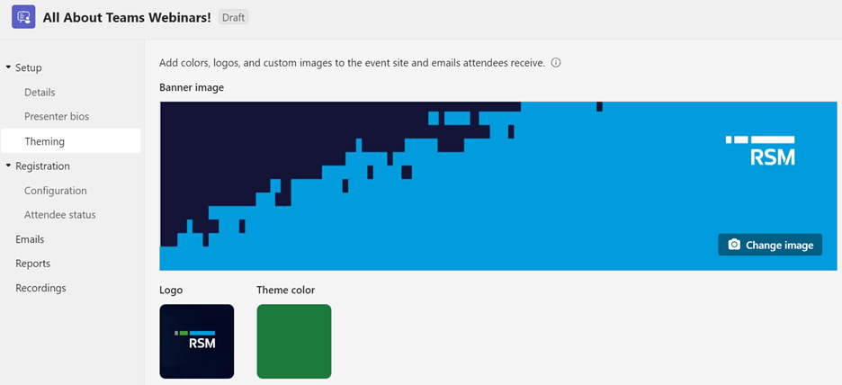 All About Teams Webinars - Theming