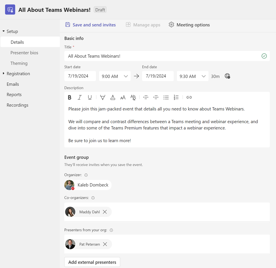 All About Teams Webinars
