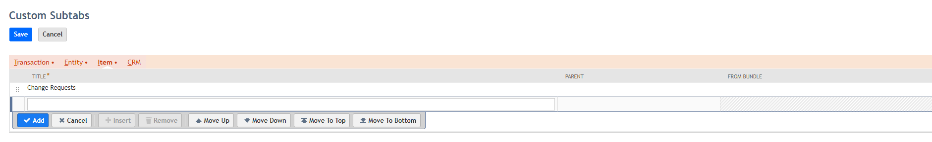 Custom Subtabs in NetSuite