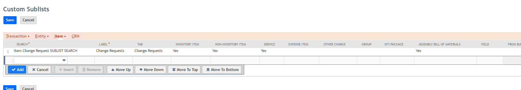 Custom Sublists in NetSuite