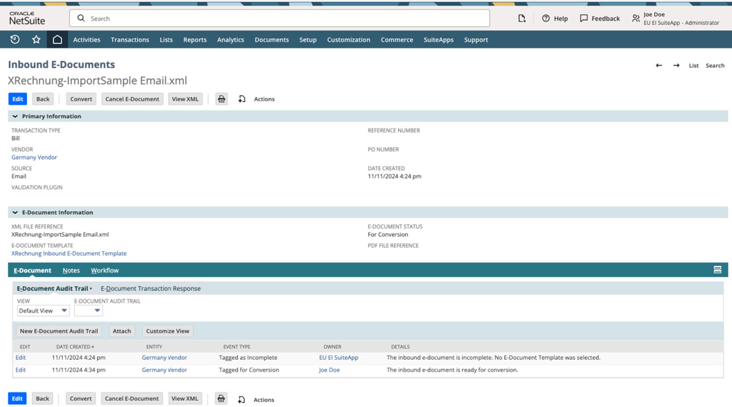XRechnung-ImportSample Email.xml