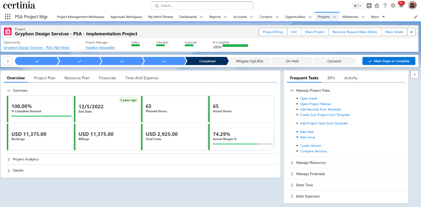 Project Management with Certinia PS Cloud - RSM Technology