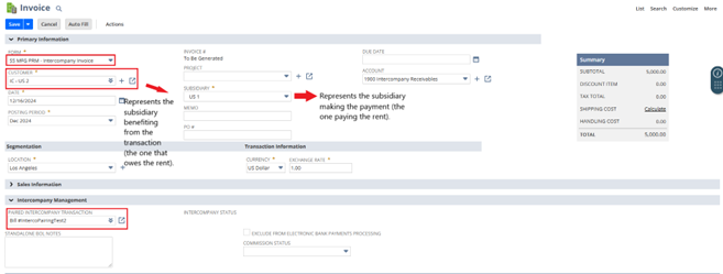 Entering a custom invoice