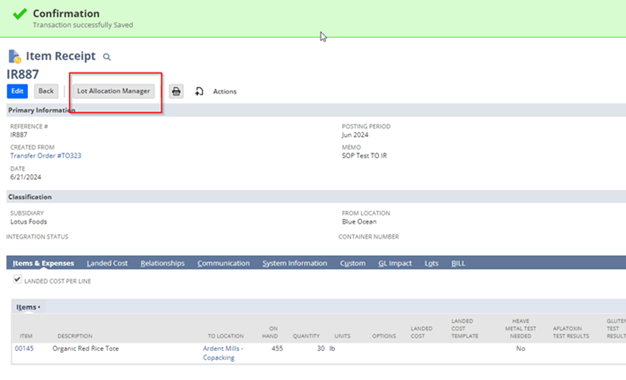 Lot Allocation Management Accelerator (LAMA) Benefits: Creation and ...