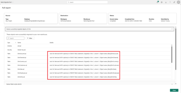 The tool automatically translates and auto fixes code.