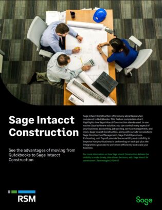 Sage Construction Features VS Quickbooks