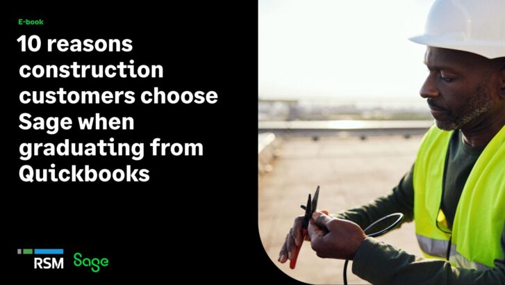 10 reasons to choose Sage Construction from Quickbooks