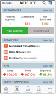 Mobile Dashboard View on an Apple device