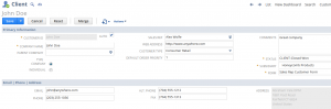 Customer form
