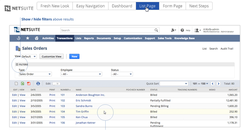 NetSuite_2014.2_Show and Hide Filters