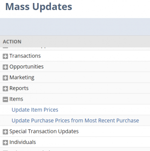 Update Item Prices Screenshot