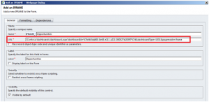 Add URL to Dynamics CRM iframe