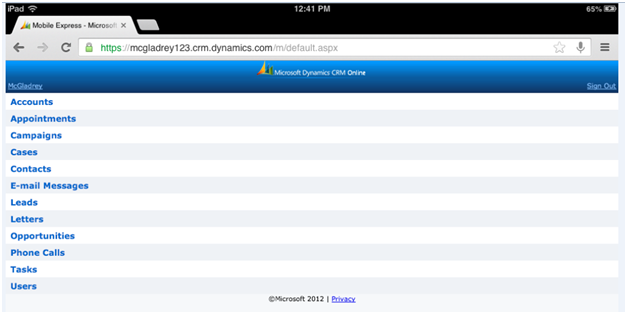 Setting chrome to run Dynamics CRM on mobile device2