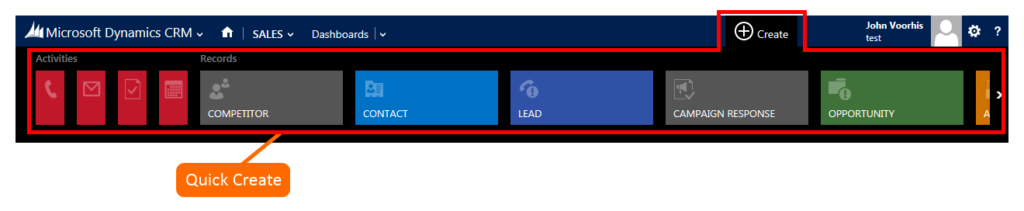 8. Dynamics CRM 2013: Quick Create 8. Dynamics CRM 2013: Quick Create