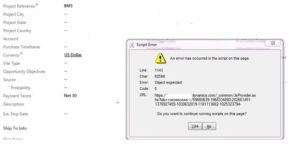 Clearing CRM Common Script Error 1