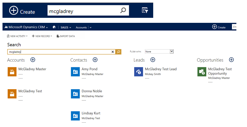Customization of the Global Search in Dynamics CRM 2015 1