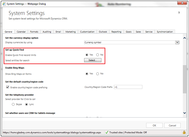 Customization of the Global Search in Dynamics CRM 2015 2