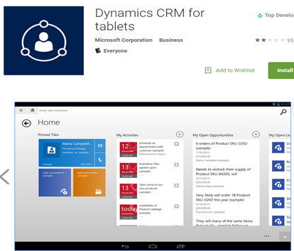 Microsoft Dynamics CRM 2015 NEW Mobile App for Phones Impression 3