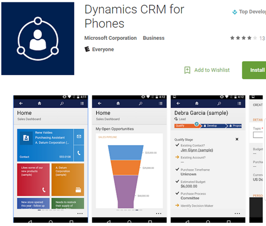 Microsoft Dynamics CRM 2015 NEW Mobile App for Phones Impression 4