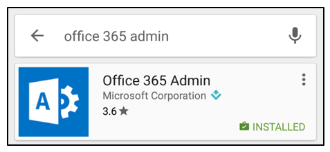 Use the Office 365 Admin App 1