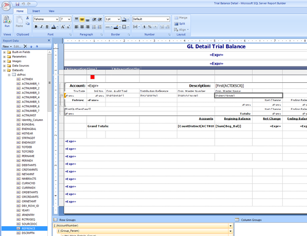 SQL Report Screen 02