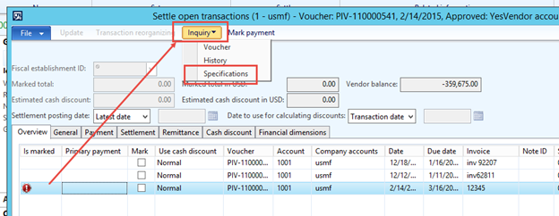 Microsoft Dynamics AX – Procedure to find who has AR or AP invoice marked 7