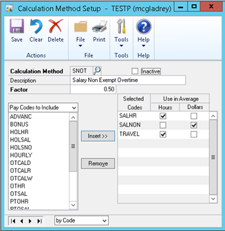 Setting up Blended Rate in Microsoft Dynamics GP1