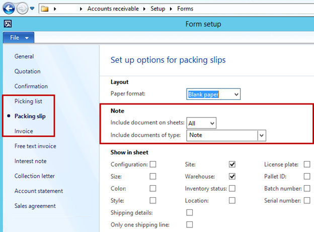 Creating Notes for Shipping Documents 2