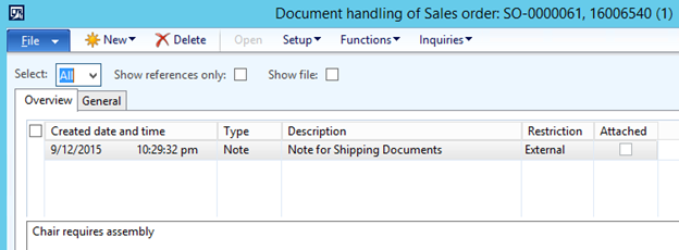 Creating Notes for Shipping Documents 4