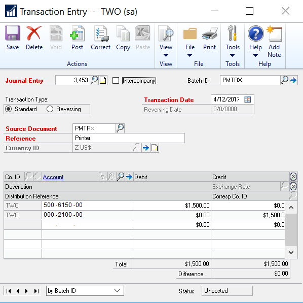 Using Transaction Descriptions In Microsoft Dynamics Gp: Reconcile 