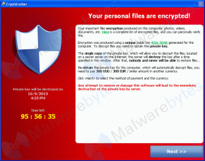 cryptolocker message